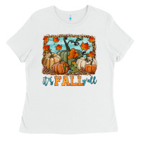White it's fall y'all Ladies Tee - HRA Design Shop