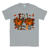 Heather Grey autumn style with pumpkins Classic Tee - CowhideDigitalArt