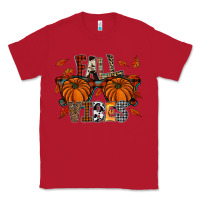 Red autumn style with pumpkins Classic Tee - CowhideDigitalArt