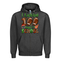 Charcoal Heather i tackled 100 days of school Zipper Hoodie - Artiststas