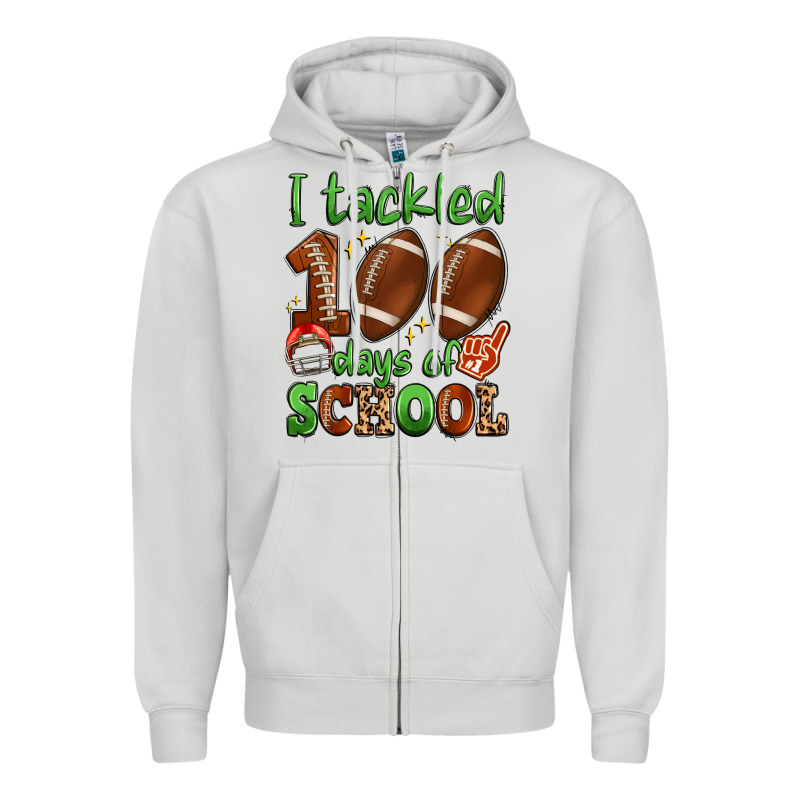 I Tackled 100 Days Of School Zipper Hoodie by Artiststas | Teevron