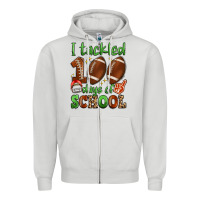 Dove Grey i tackled 100 days of school Zipper Hoodie - Artiststas