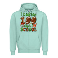 Seafoam i tackled 100 days of school Zipper Hoodie - Artiststas