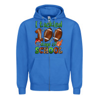 True Royal i tackled 100 days of school Zipper Hoodie - Artiststas