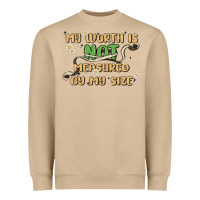 Mushroom my worth is not defined by my size Heavyweight Sweatshirt - MaliasSmallBusiness