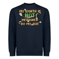 Navy my worth is not defined by my size Heavyweight Sweatshirt - MaliasSmallBusiness