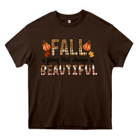 Chocolate Brown Fall Heavy Core Tee - CowhideDigitalArt