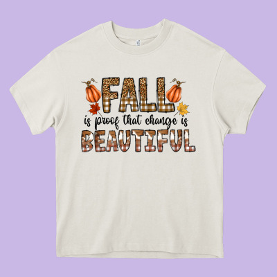 Fall Heavy Core Tee Designed By Cowhidedigitalart