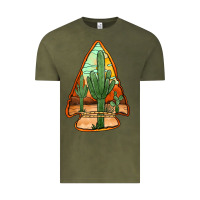 Vintage Olive desert cactus arrowhead Vintage Tee - Jasminsmagicworld