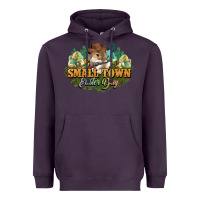 Plum Small town Easter Day Heavyweight Hoodie - NancyCooperArtShop