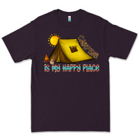 Plum camping is my happy place Premium Tee - CowhideDigitalArt
