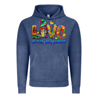Vintage Denim autism awareness love Vintage Hoodie - BarkalooDesign