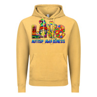 Vintage Mustard autism awareness love Vintage Hoodie - BarkalooDesign