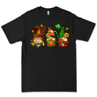 Black fall gnomes with pumpkin pie Premium Tee - AdoDesignShop