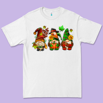 Fall Gnomes With Pumpkin Pie Premium Tee Designed By Adodesignshop