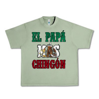 Oil Green El Papa Mas Chingon Mexican Flag Urban Heavy Tee - Jasminsmagicworld