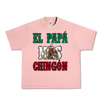 Salmon El Papa Mas Chingon Mexican Flag Urban Heavy Tee - Jasminsmagicworld