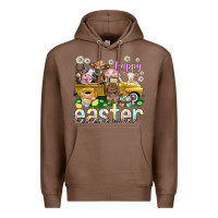 Chestnut Happy Easter truck with farm animals Easter Day Premium Hoodie - HowdyJamesFarm