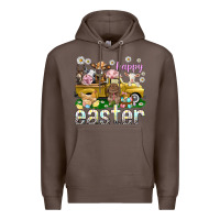 Coffee Happy Easter truck with farm animals Easter Day Premium Hoodie - HowdyJamesFarm