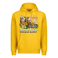 Lemon Happy Easter truck with farm animals Easter Day Premium Hoodie - HowdyJamesFarm