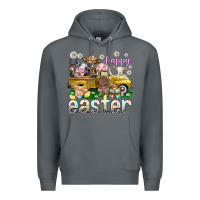 Rock Happy Easter truck with farm animals Easter Day Premium Hoodie - HowdyJamesFarm