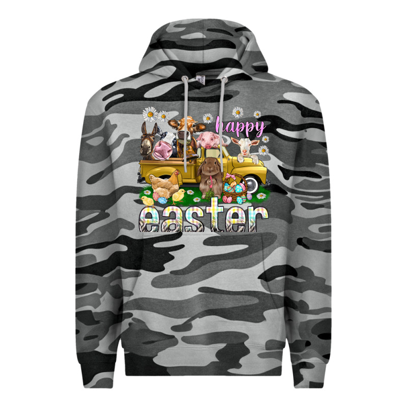 Happy Easter Truck With Farm Animals Easter Day Premium Hoodie by HowdyJamesFarm | Teevron