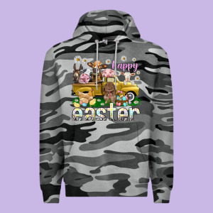 Happy Easter Truck With Farm Animals Easter Day Premium Hoodie Designed By Howdyjamesfarm