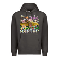 Smoke Happy Easter truck with farm animals Easter Day Premium Hoodie - HowdyJamesFarm