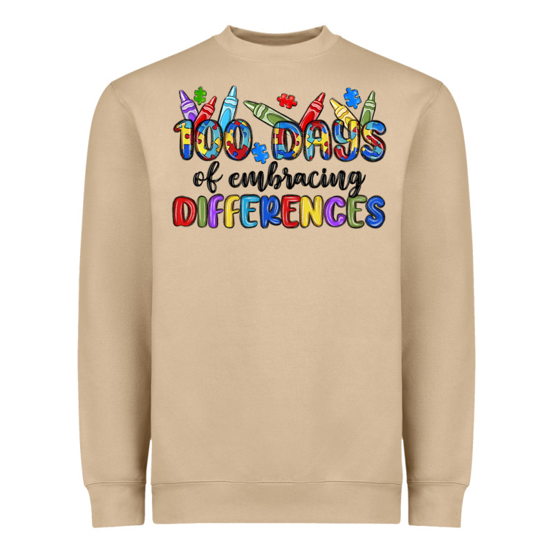 100 Days Of Embracing Differences Heavyweight Sweatshirt by MaliasSmallBusiness | Teevron