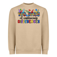 Mushroom 100 days of embracing differences Heavyweight Sweatshirt - MaliasSmallBusiness
