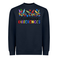 Navy 100 days of embracing differences Heavyweight Sweatshirt - MaliasSmallBusiness