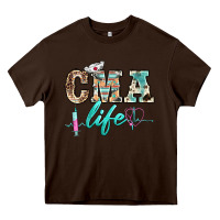 Chocolate Brown western nurse cma life Heavy Core Tee - BarkalooDesign