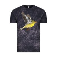 Cloud Black Flying American Goldfinch Vintage Tee - LillyAllenDesigns