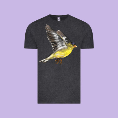 Flying American Goldfinch Vintage Tee Designed By Lillyallendesigns