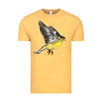 Vintage Mustard Flying American Goldfinch Vintage Tee - LillyAllenDesigns