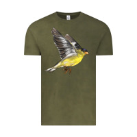 Vintage Olive Flying American Goldfinch Vintage Tee - LillyAllenDesigns