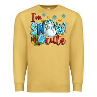 Antique Gold i'm snow cute Premium Sweatshirt - texasbilliewilder