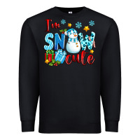 Black i'm snow cute Premium Sweatshirt - texasbilliewilder
