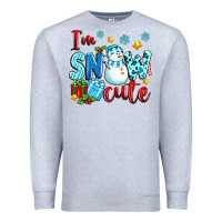 Heather Grey i'm snow cute Premium Sweatshirt - texasbilliewilder