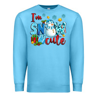 Ocean Blue i'm snow cute Premium Sweatshirt - texasbilliewilder