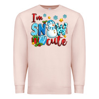 Pale Pink i'm snow cute Premium Sweatshirt - texasbilliewilder