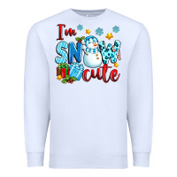 White i'm snow cute Premium Sweatshirt - texasbilliewilder