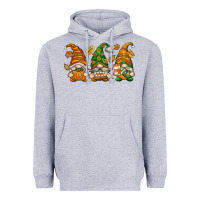 Heather Grey Fall Gnomes Heavyweight Hoodie - texasbilliewilder