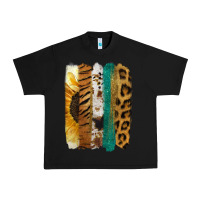 Black Leopard Sunflower Brush Strokes Urban Heavy Tee - Jasminsmagicworld