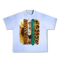 Grape Ice Leopard Sunflower Brush Strokes Urban Heavy Tee - Jasminsmagicworld