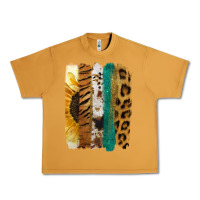 Peanut Butter Leopard Sunflower Brush Strokes Urban Heavy Tee - Jasminsmagicworld