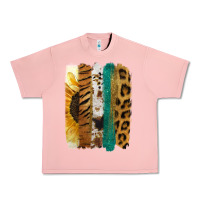 Salmon Leopard Sunflower Brush Strokes Urban Heavy Tee - Jasminsmagicworld