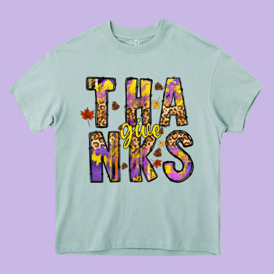 Give Thanks Heavy Core Tee Designed By Cowhidedigitalart