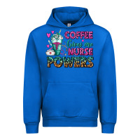 Cobalt Coffee Gives Me Nurse Powers Urban Hoodie - FaDigitalArtStudio