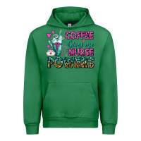 Emerald Coffee Gives Me Nurse Powers Urban Hoodie - FaDigitalArtStudio